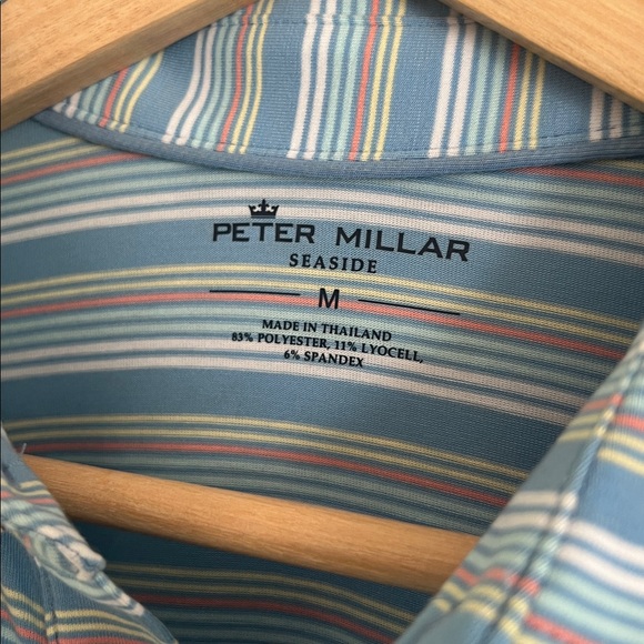 Peter Millar Seaside Performance Polo Shirt Size Medium - Picture 4 of 8
